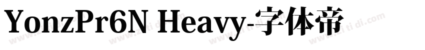 YonzPr6N Heavy字体转换